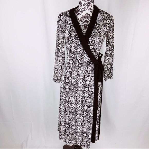 Tahari Jill Floral Wrap Midi Dress - Picture 1 of 6